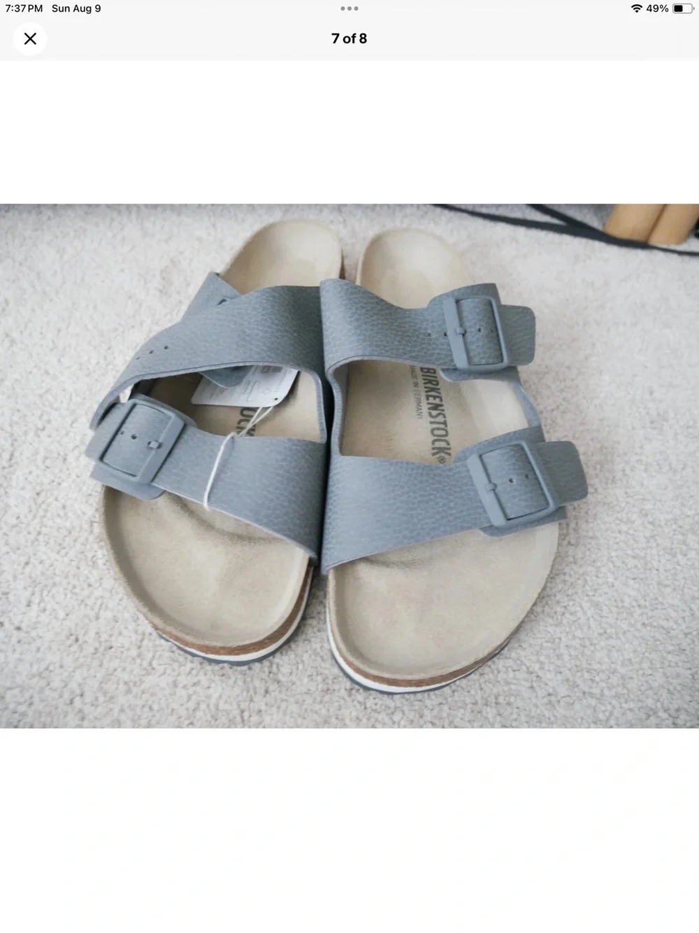 Birkenstock Arizona Sandals in Birko-Flor Desert Soil Gray size 41 New w/box!